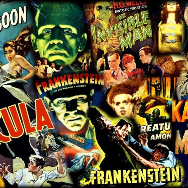 Classic horror movies PNG. halloween, black lagoon, dracula, frankenstein