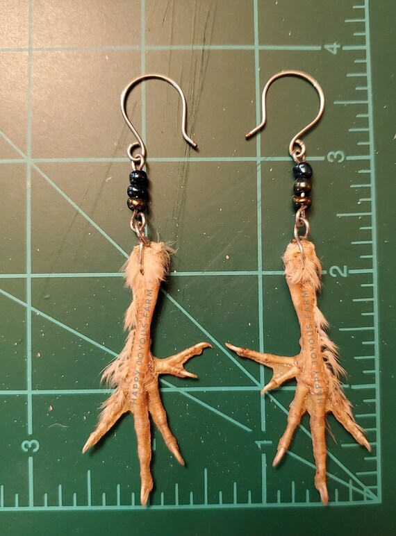 Chicken feet best sale earrings