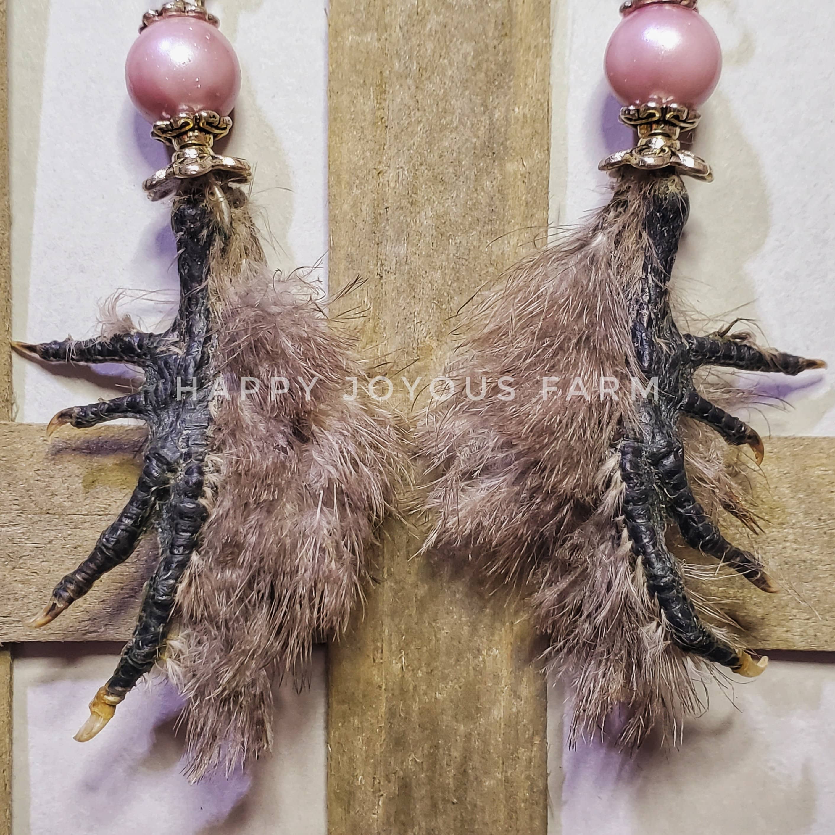 Chicken feet earrings sale