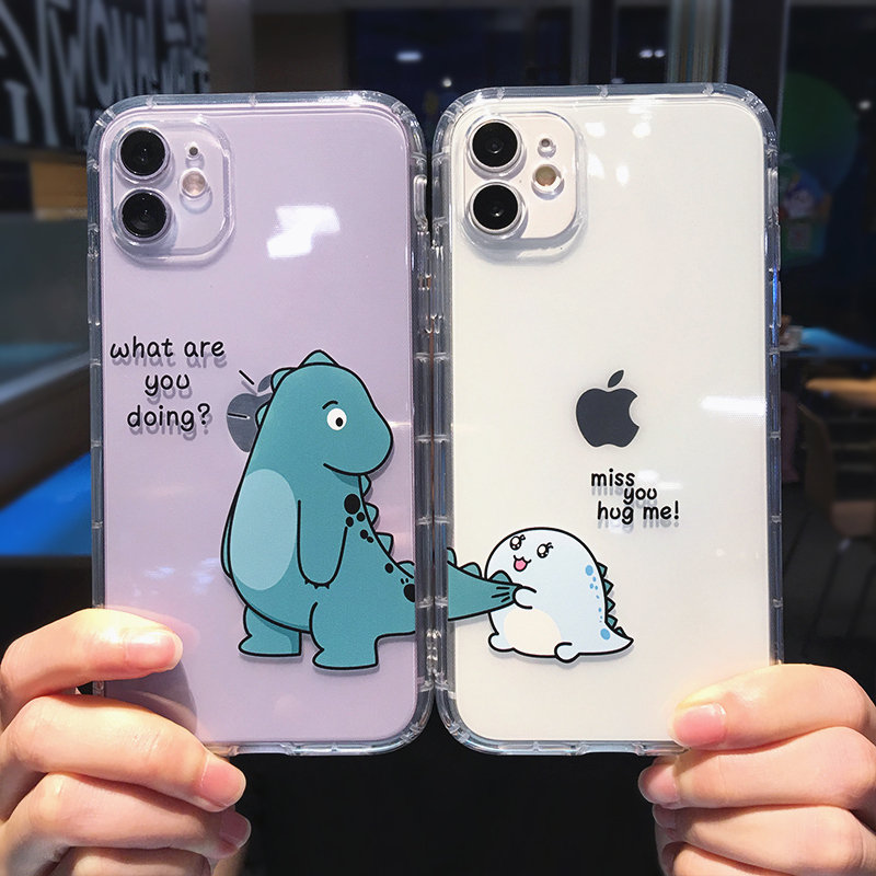 Cute Cartoon Animal Dinosaur Couple Phone Case For Iphone 11 Etsy Australia
