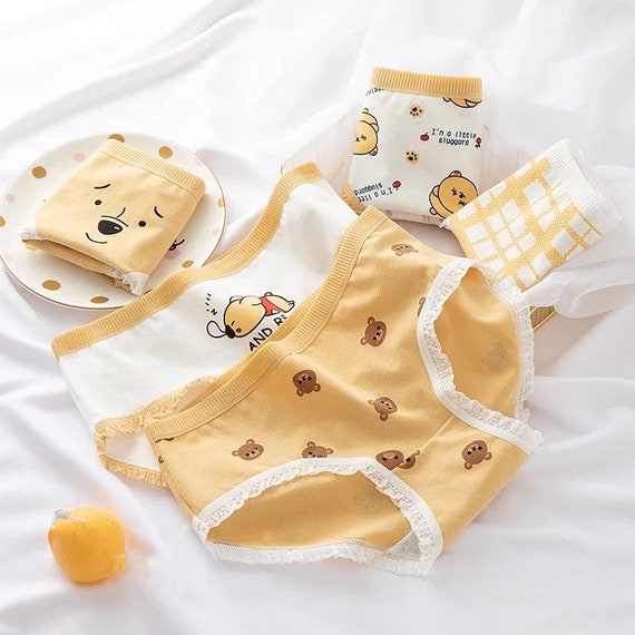 Cartoon Pooh Underwear Women Pajama Pastel Teddy Bear Sexy | Etsy