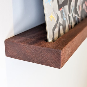 Vinyl Record Display Shelf in Mahogany