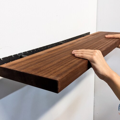 Large Floating Shelves Pick Your Size Mahogany Etsy