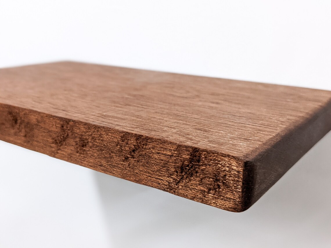 Custom Floating Shelves Rough sawn live edge Etsy