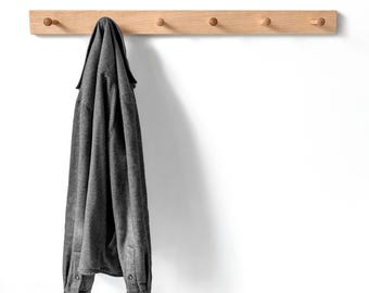 Klassische Wandgarderobe aus Ahorn & Eiche massiv