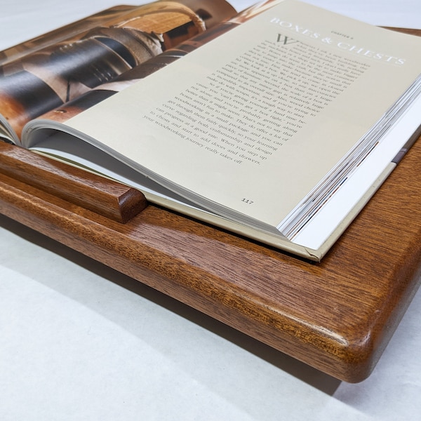 Leather Cushion Lap Desk | Mahogany with Full-grain Brown Leather Cushion | Brass Pins | Reading, Writing, Laptop