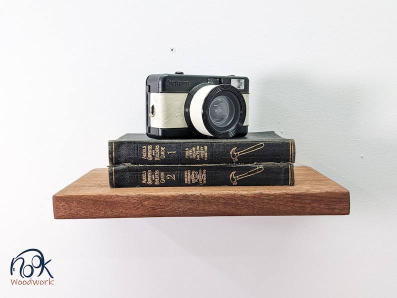 mahogany shelf for small wall decor