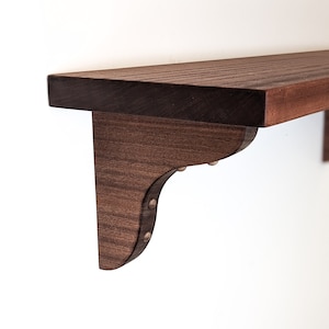 Solid Wood Brackets in Mahogany or Oak