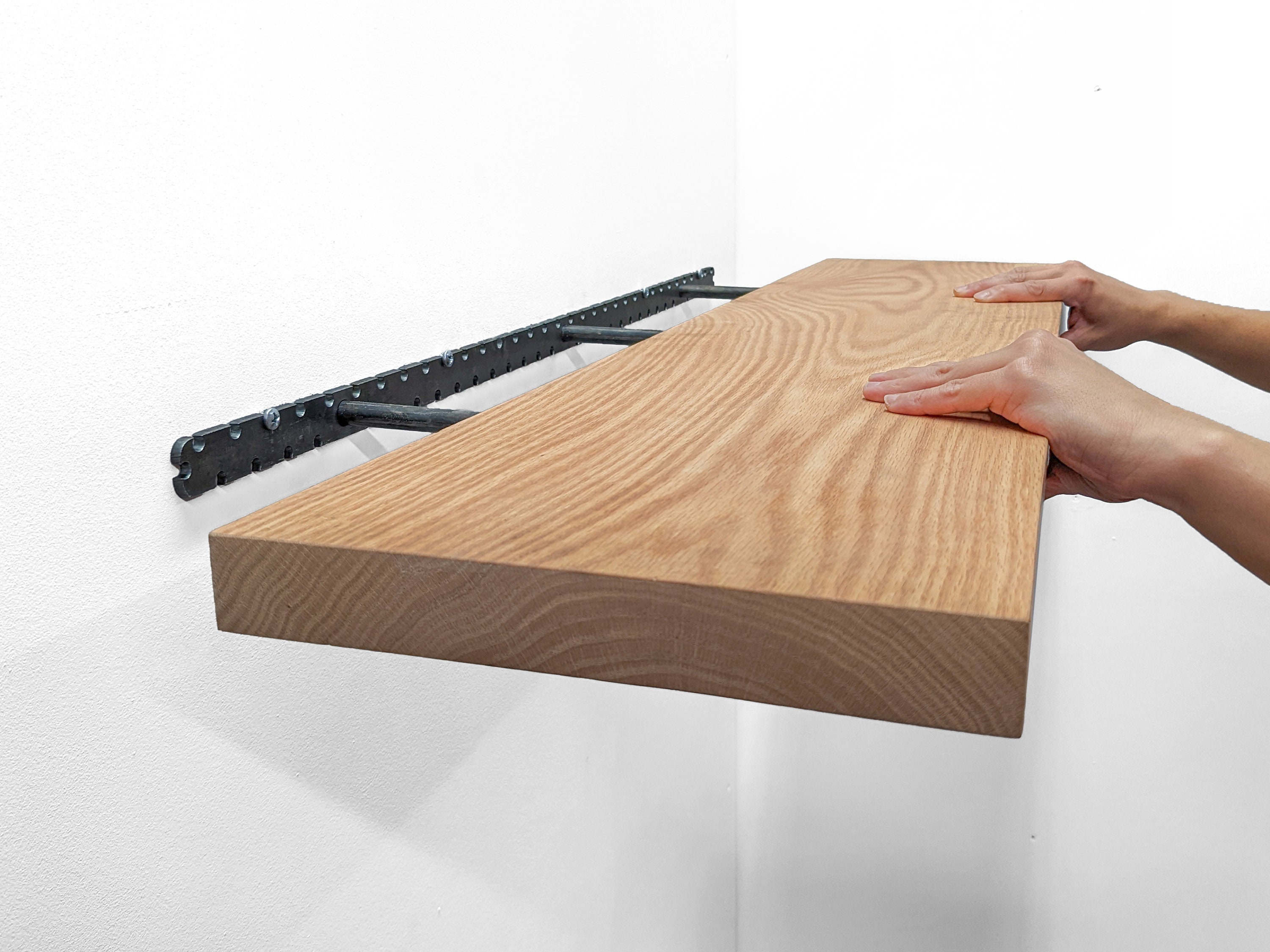 Long Oak Floating Shelves | 12" to 60" lengths