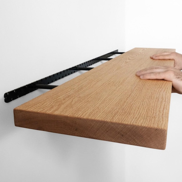 Long Oak Floating Shelves | 12" to 60" lengths