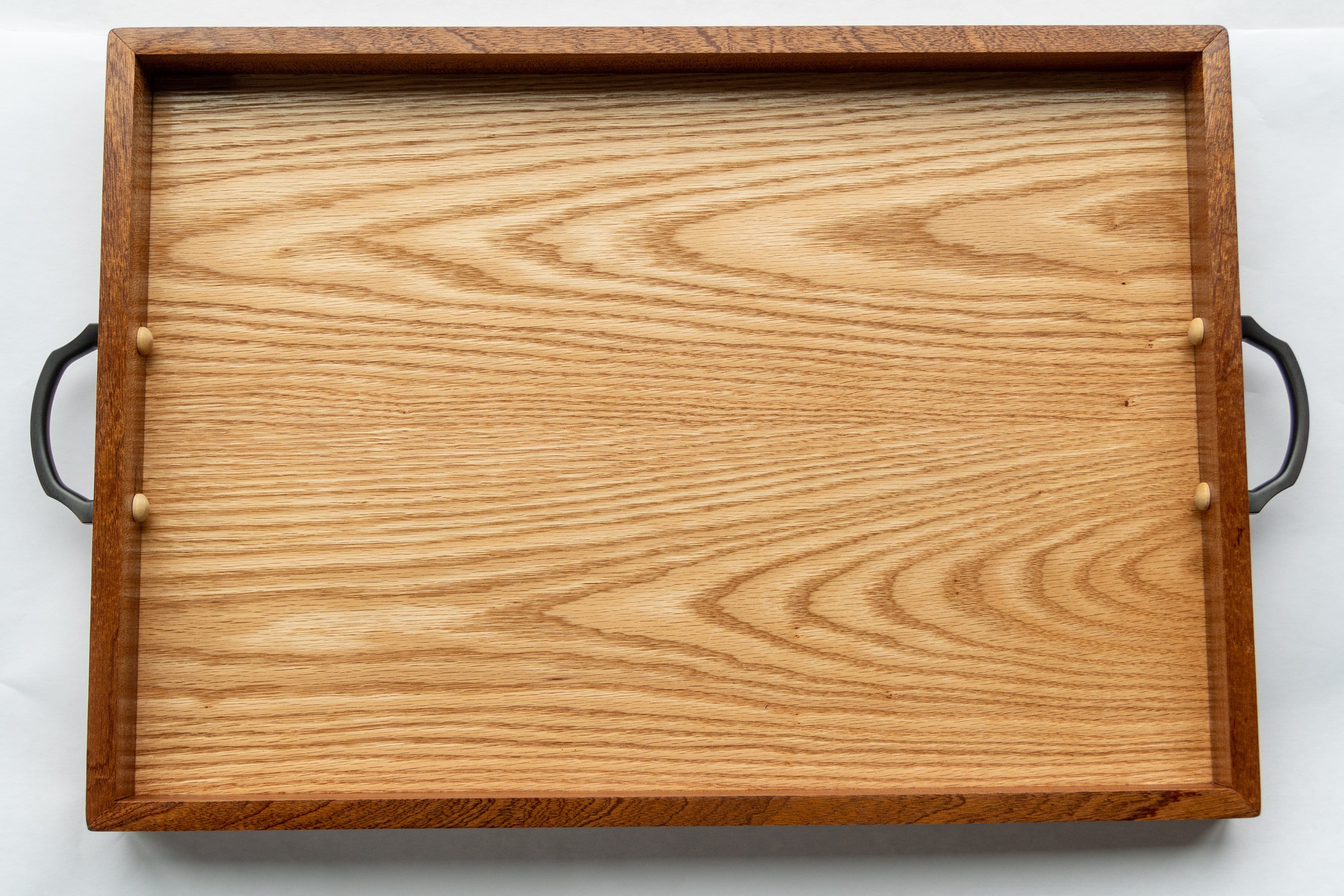 高級サービングトレイ | レザー、マホガニー、オーク | フルグレイン