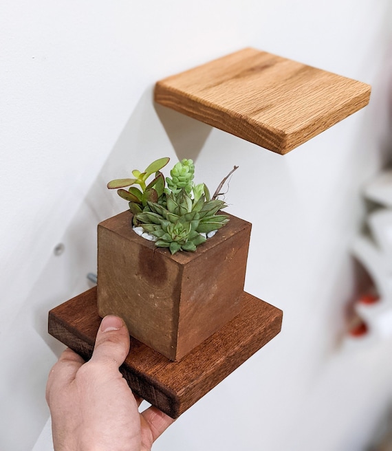 Long floating shelves in mahogany – NookWoodworking