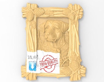 Hunting Dog Frame 3D STL Model for CNC Router
