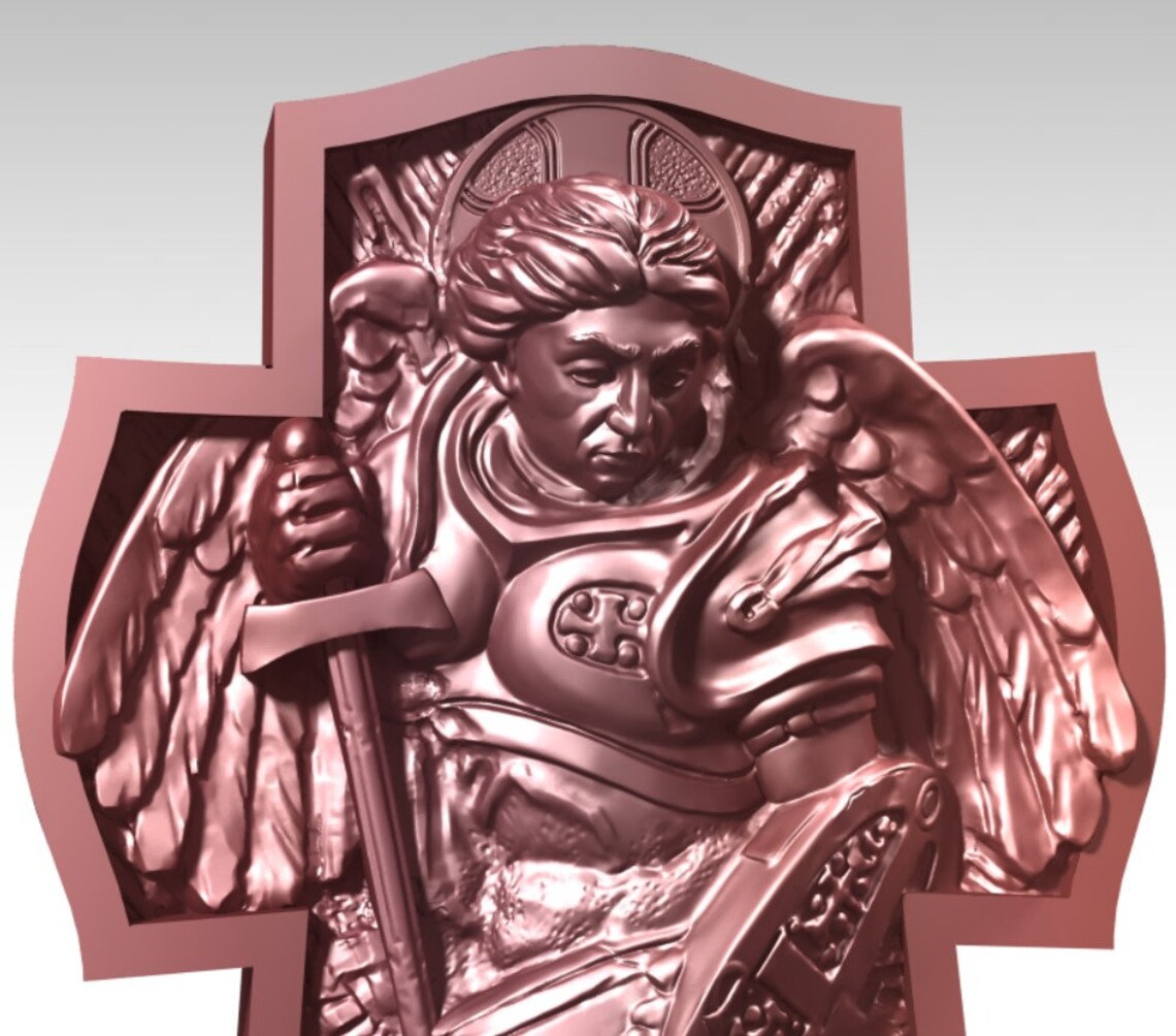 Archangel Michael 3d STL Model for CNC Router Relief Artcam Aspire ...