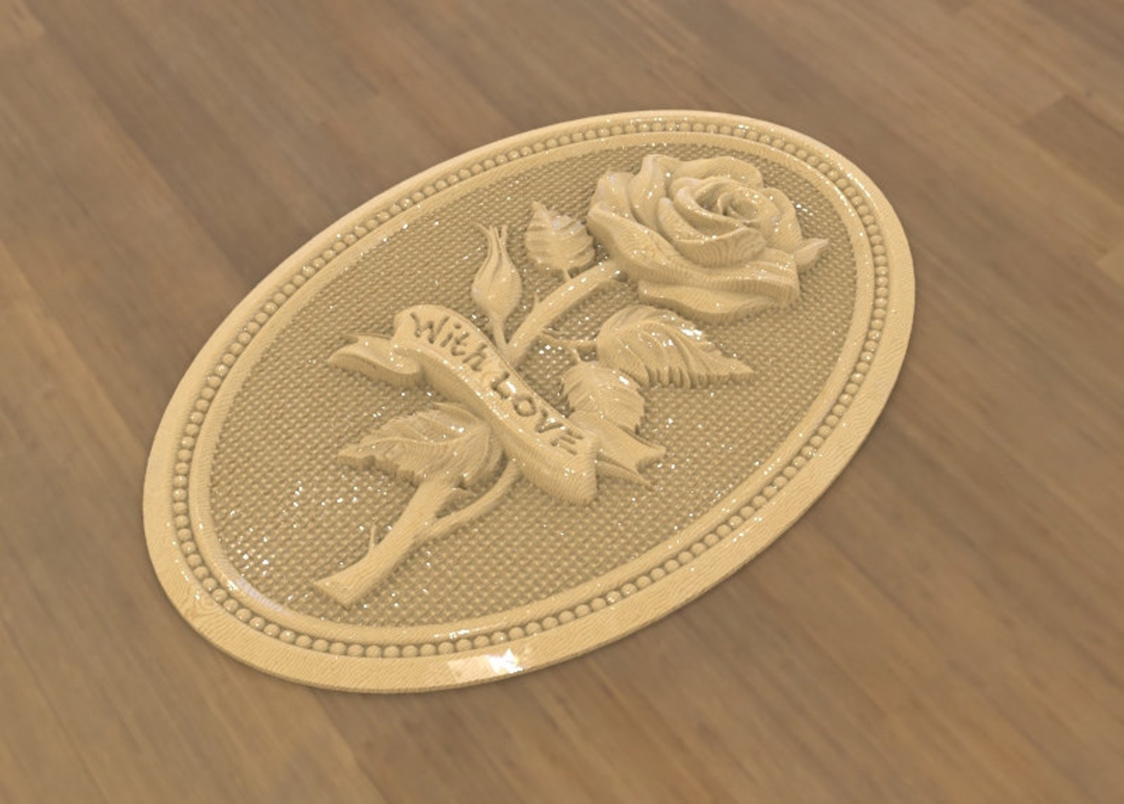 Rose 3d STL Model for CNC Router Relief Artcam Aspire Engraver Carving ...