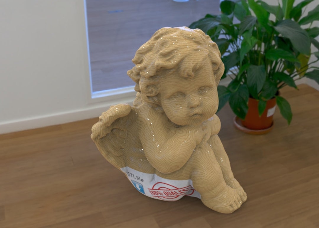 Angel 3d STL Model for CNC Router Relief Artcam Aspire Engraver Carving ...