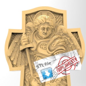 Archangel Michael 3d STL Model for CNC Router Relief Artcam Aspire Engraver Carving Machine &quot;Archangel Michael&quot;