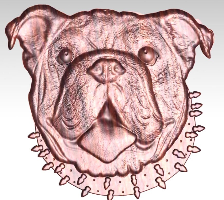 Pug Dog 3D Model STL for CNC Router - Etsy