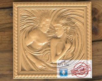 Lovers Relief 3D STL-model voor CNC-router