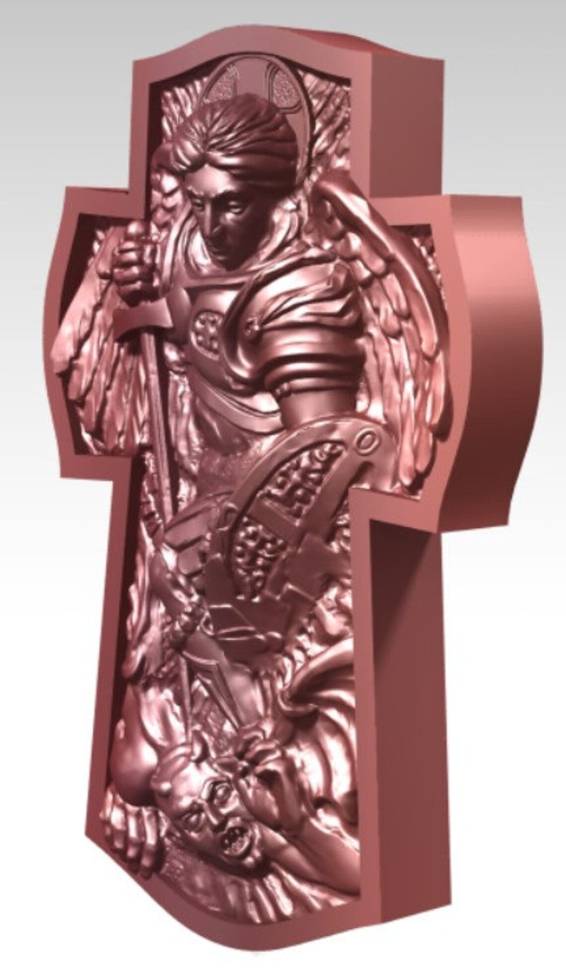 Archangel Michael 3d STL Model for CNC Router Relief Artcam Aspire ...