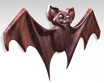 Bat 3D STL-modell för CNC-fräsrelief Artcam Aspire gravörskärmaskin "Bat"