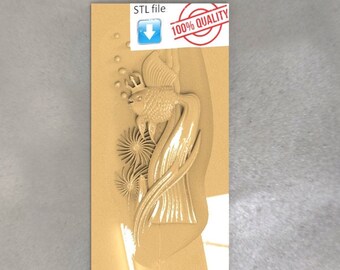Model 3D Złotej Rybki w formacie STL do grawerki CNC Artcam Aspire Engraver Carving Machine "Złota Rybka"