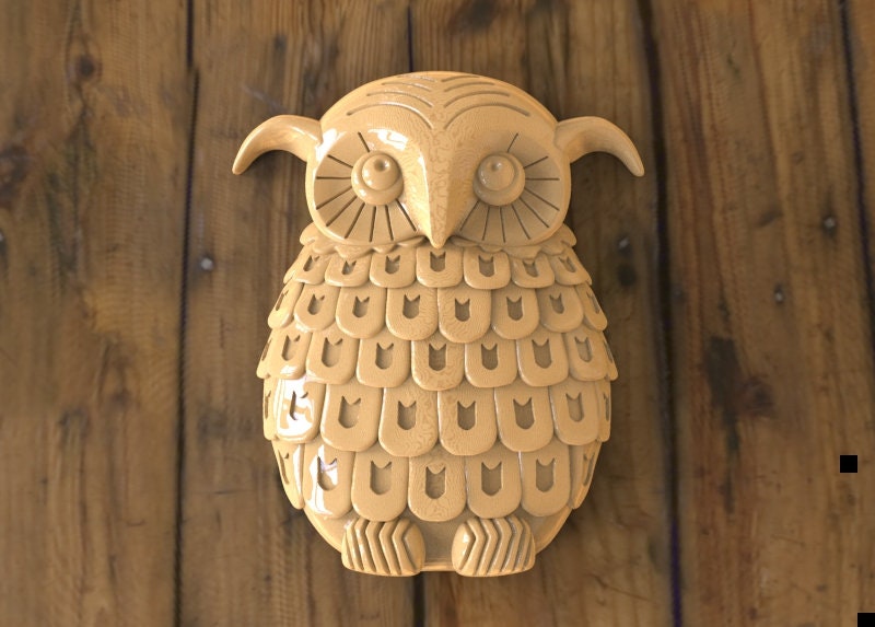 Fairy Owl 3d STL Model for CNC Router Relief Artcam Aspire Engraver ...