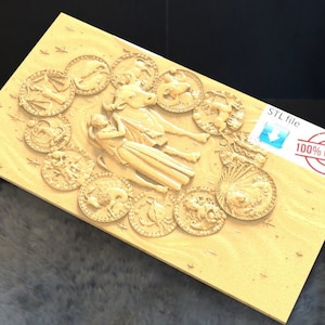 Zodiacs 3d STL Model for CNC Router Relief Artcam Aspire Engraver Carving Machine