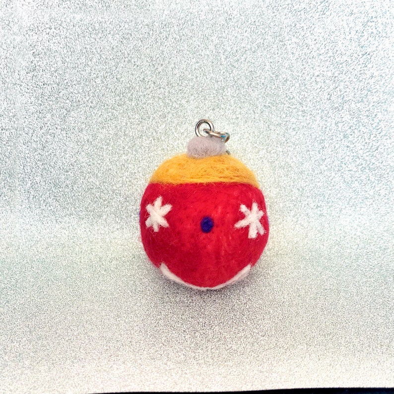 Christmas Ornament Handmade Needle Felted Wool Keychain
