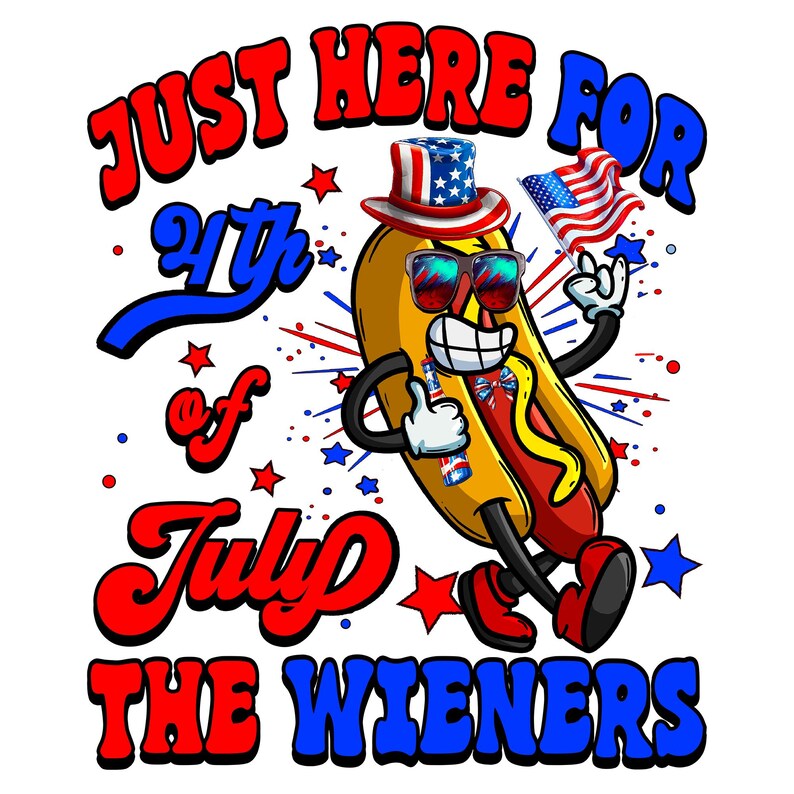 Divertido diseño PNG SVG de perrito caliente del 4 de julio: salchichas imagen 1