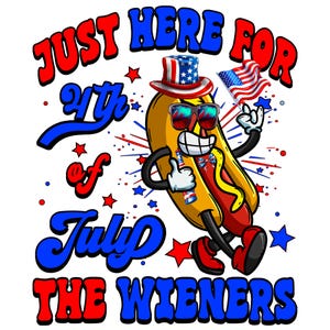 Divertido diseño PNG SVG de perrito caliente del 4 de julio: salchichas imagen 2