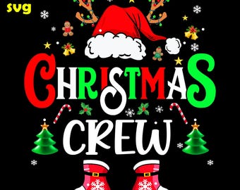 SVG de la tripulación familiar de Navidad 2025: PNG genial de equipo a juego (descarga digital)