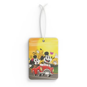 Car Air Freshener - Disney Mickey Minnie Pluto Red Car, Disney Car Accessory, Cute Car Decor, Car Charm, Rear View Mirror Ornament