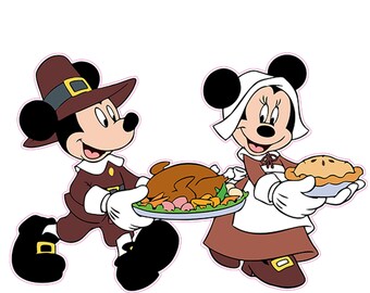 thanksgiving mickey and minnie plush