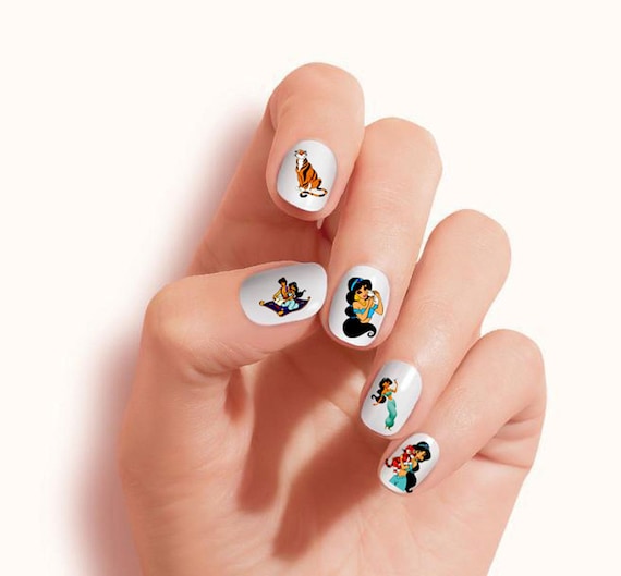 Buy Aladdin and Jasmine Nail Decals Waterslide Nail Decals Nail Stickers Nail  Art Supplies and Accessories Online in India - Etsy