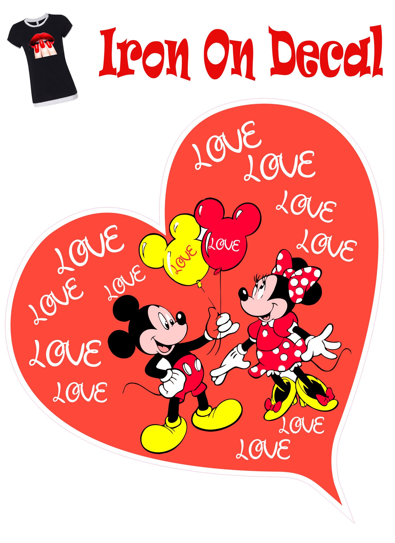 Mickey Mouse Heart Iron-on Sew-on Embroidered Patch, Custom Patch, Limited  Edition Patch, Patches, Pins, Embroidered Costume Cosplay Disney 