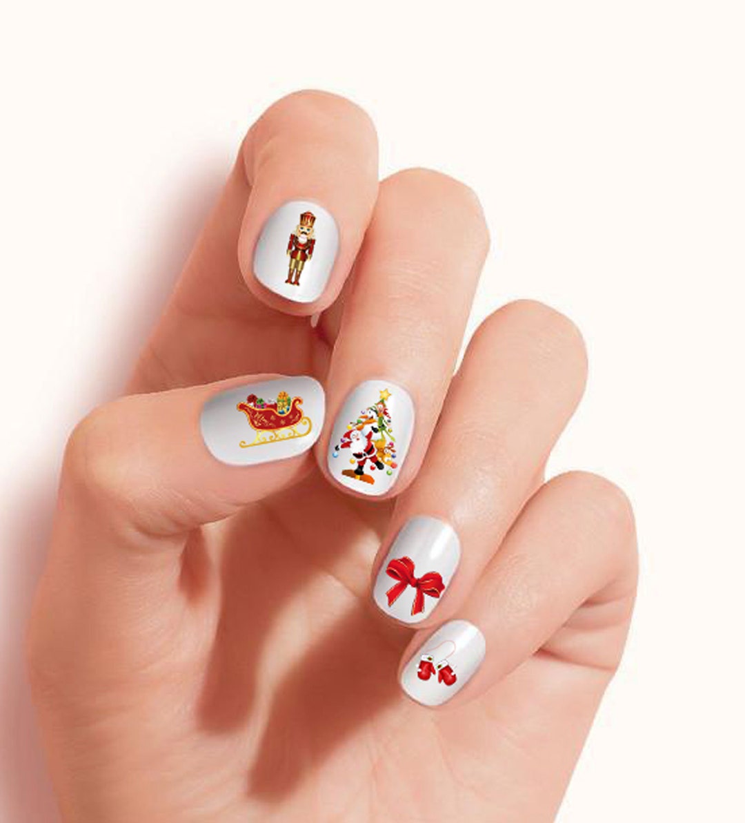 Christmas Nutcracker Nails Decals Clear Vinyl. Peel and Stick Etsy