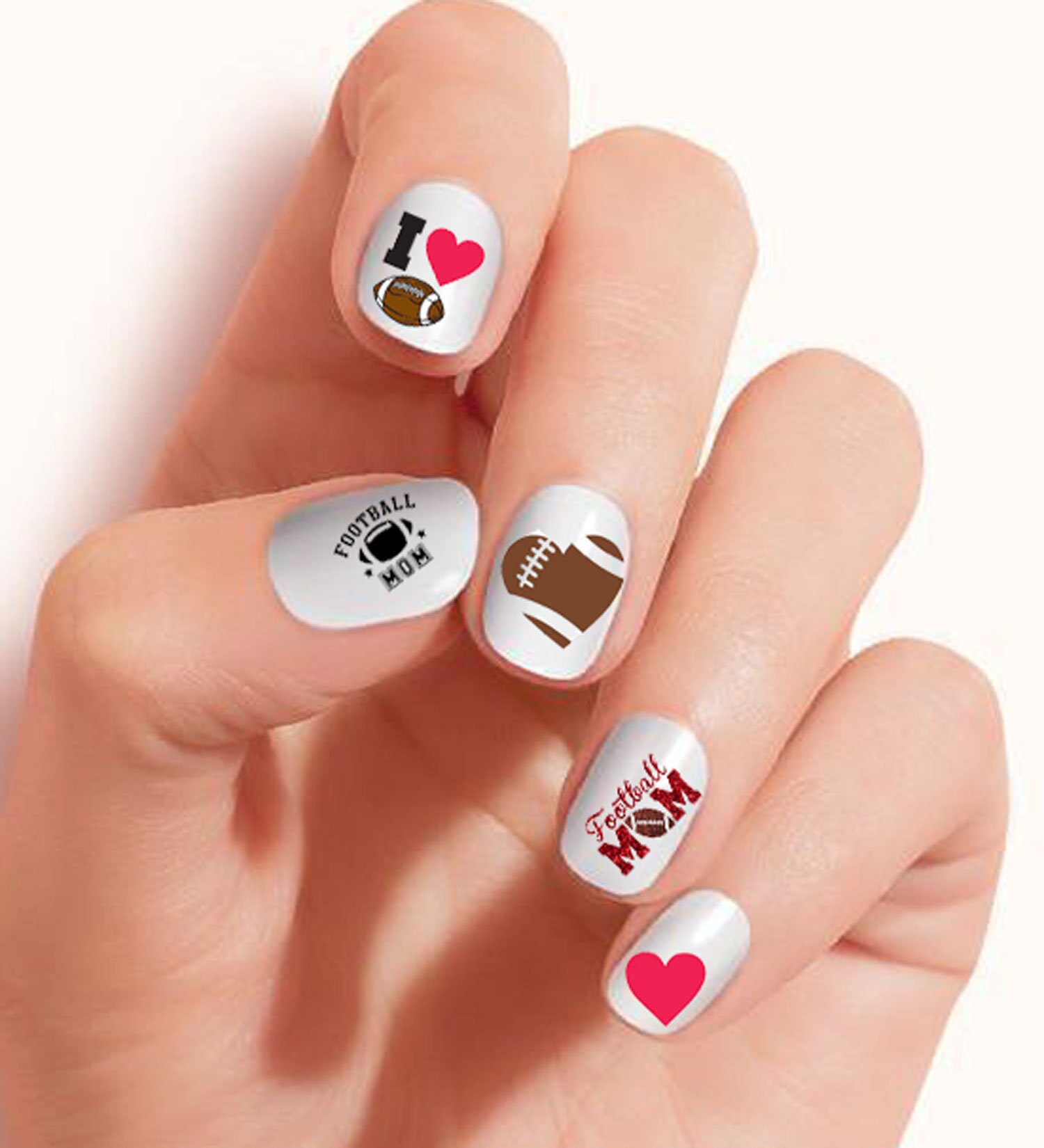 Football Nail Decals - Etsy
