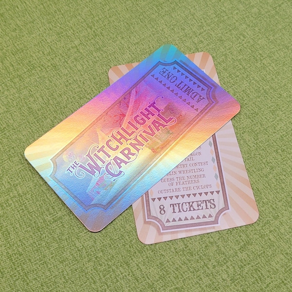 Holographic Carnival Tickets for The Wild Beyond the Witchlight