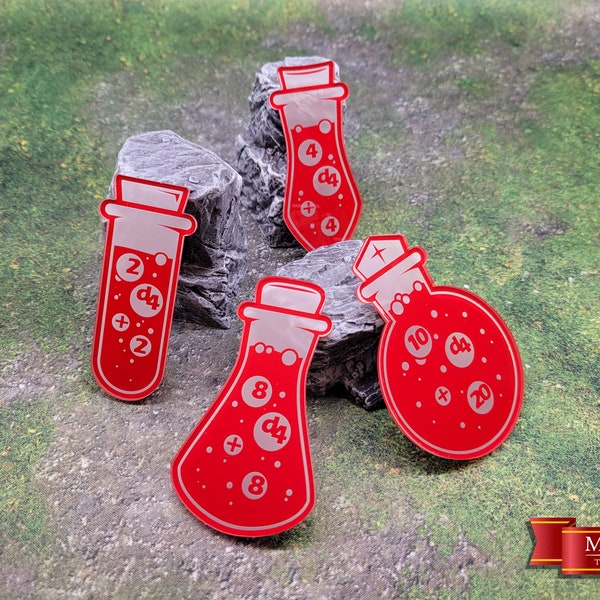 Hero-sized Healing Potion Tokens - Tabletop Player Aid