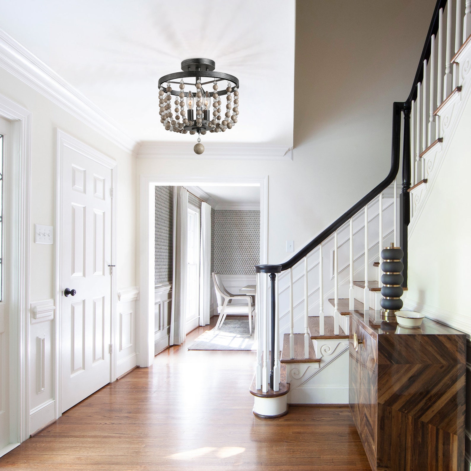 Bohemian Ceiling Light Boho Decor Flush Mount Ceiling Light Etsy