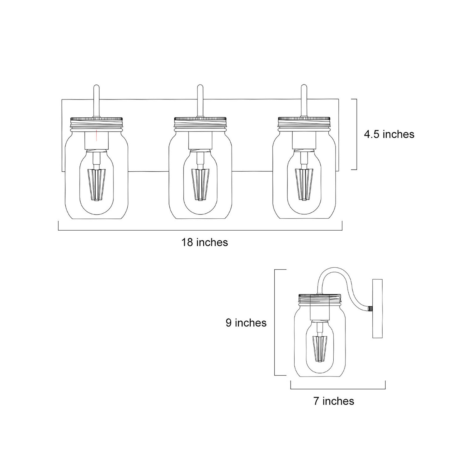 Mason Jar Lights Bathroom Vanity Light Mason Jar Mason Jar Etsy