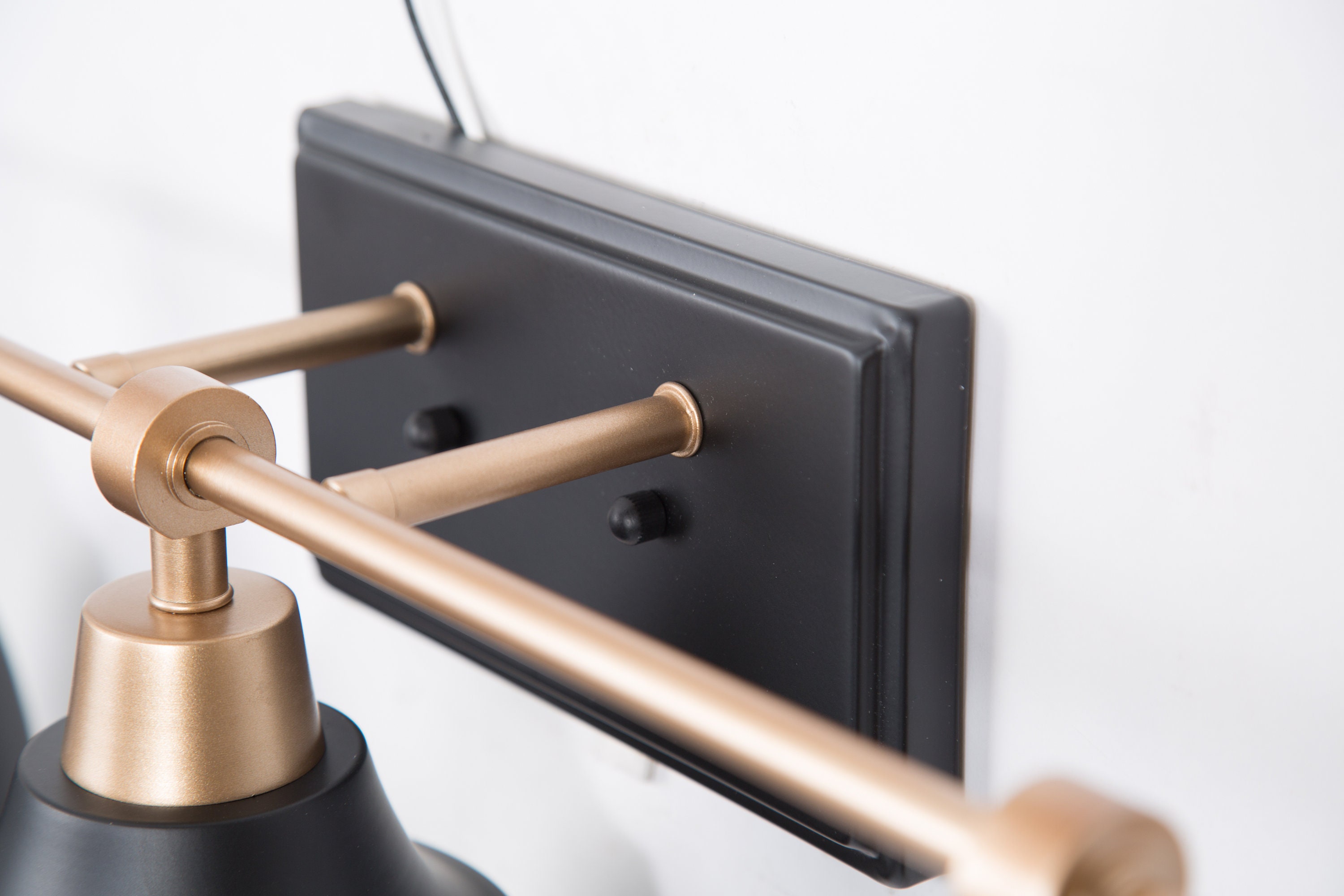 Iluminación de baño luz de tocador negro luces de tocador | Etsy