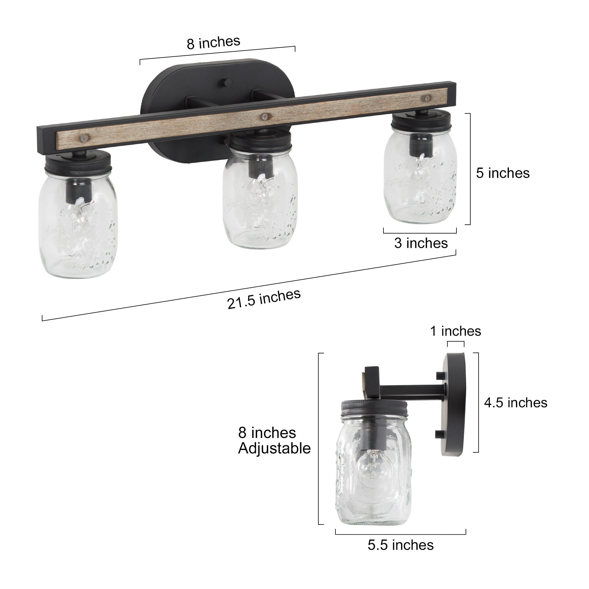 Mason Jar Lights Bathroom Vanity Light Mason Jar Mason Jar Etsy