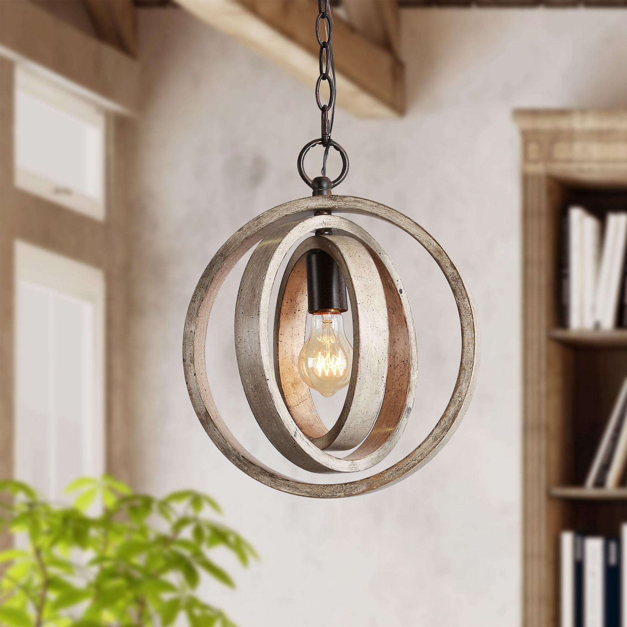 suspension En Bois, Éclairage