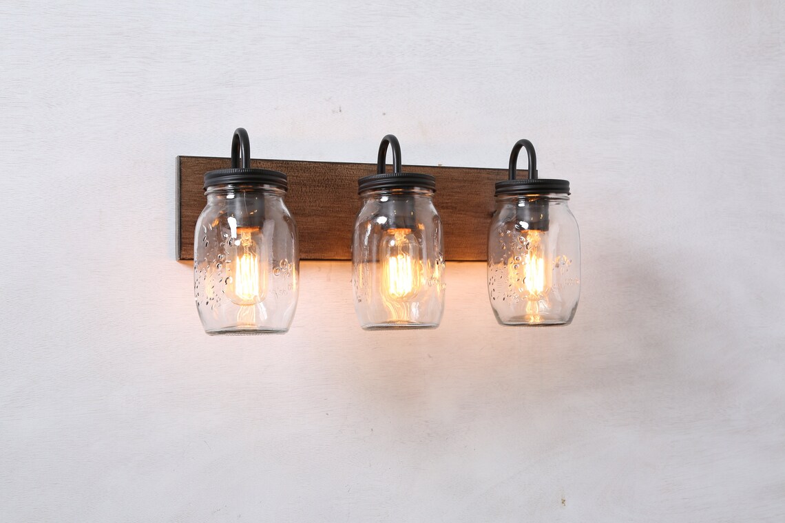 Mason Jar Lights Bathroom Vanity Light Mason Jar Mason Jar Etsy