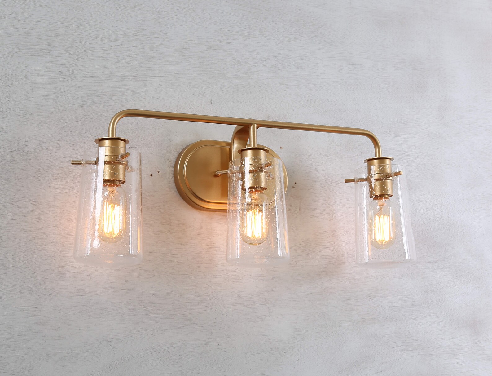 modern brass vanity light