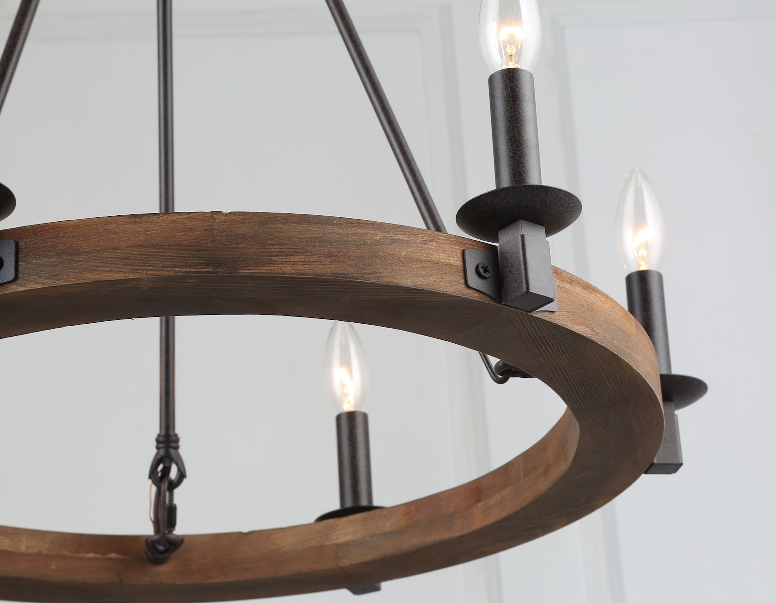 Chandelier Lighting Wagon Wheel Chandelier Farmhouse Etsy
