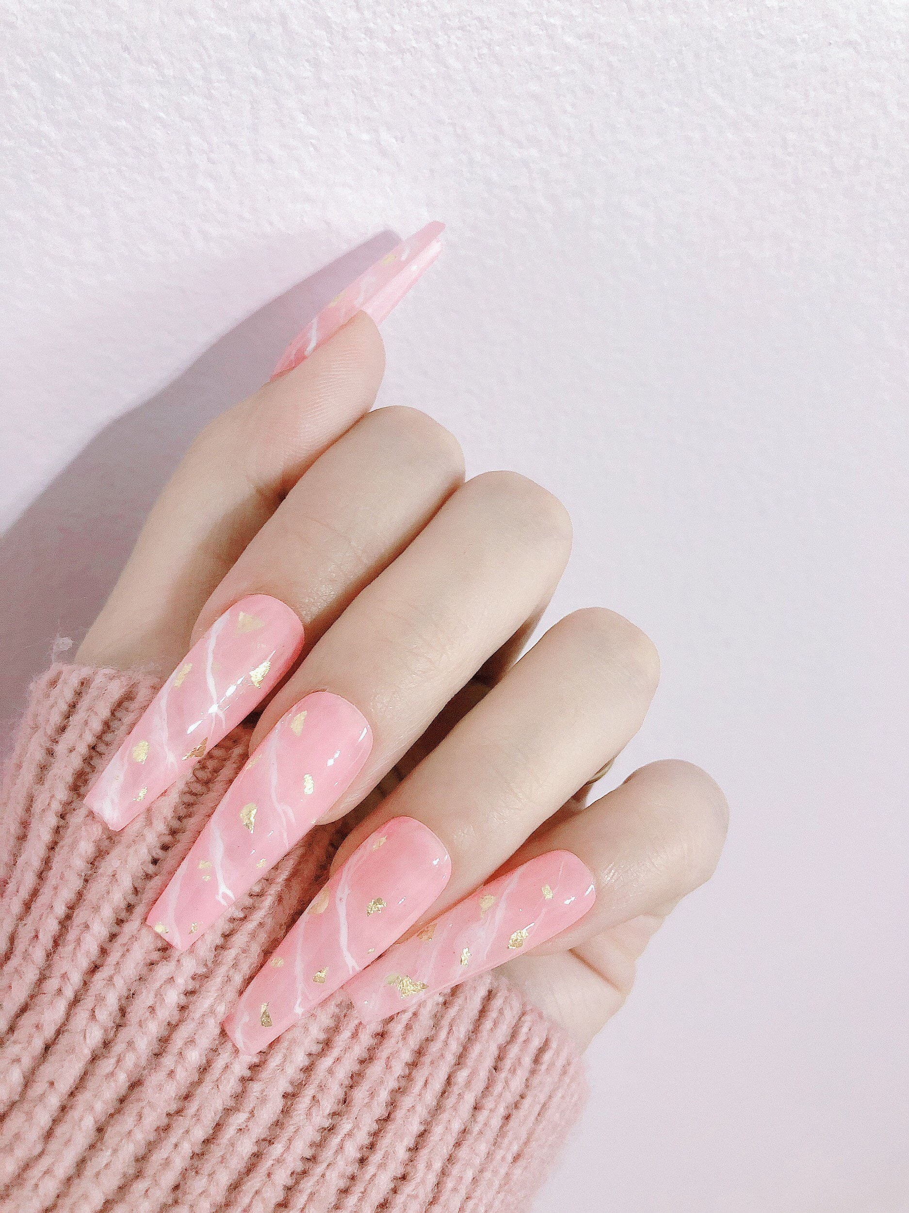 Gel pink nails sugar glitter | Blush pink nails, Dusty pink nails, Light  pink nails