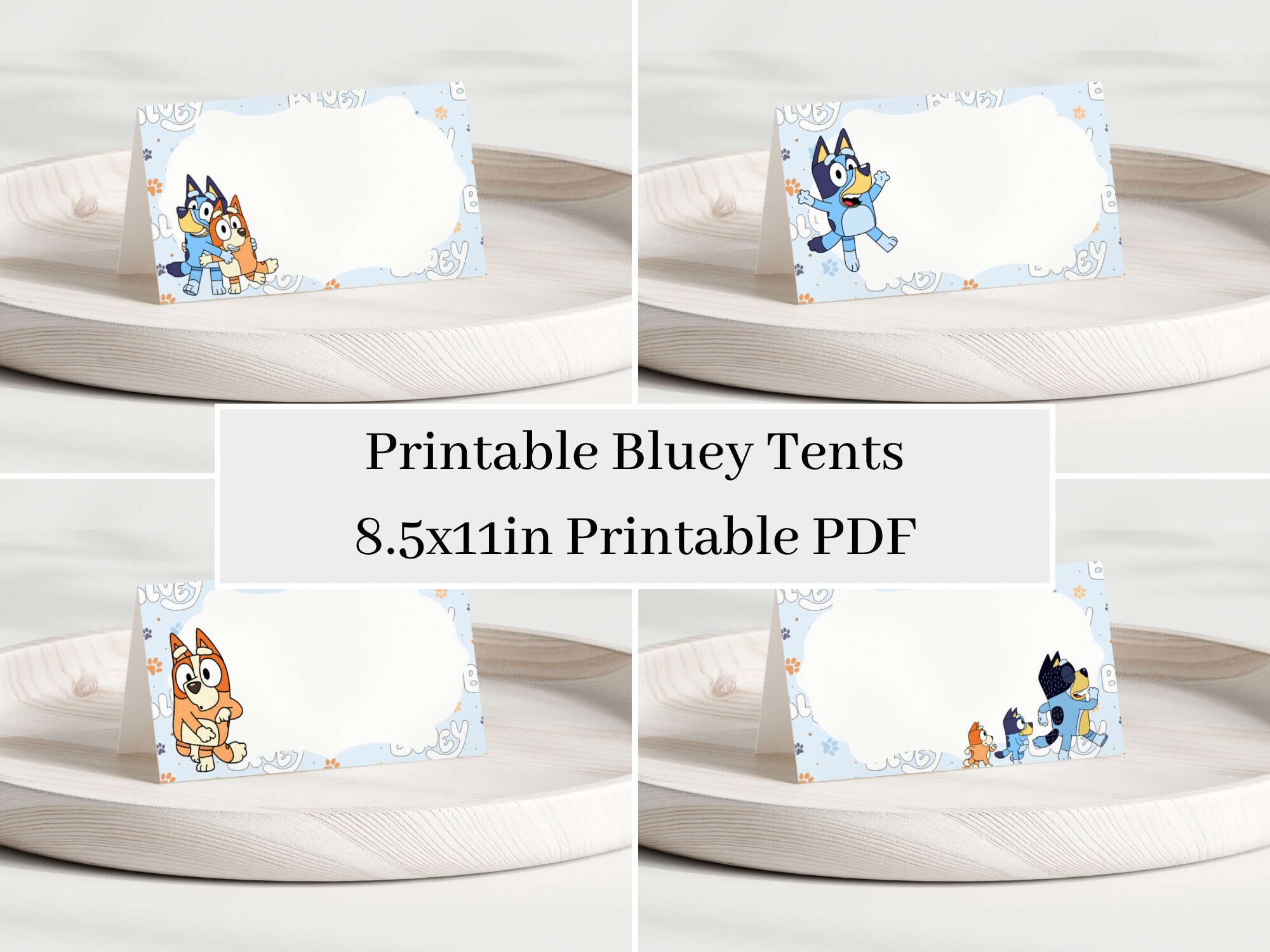 PRINTABLE Bluey Food Tents 5 Designs PDF DOWNLOAD for Etsy Australia